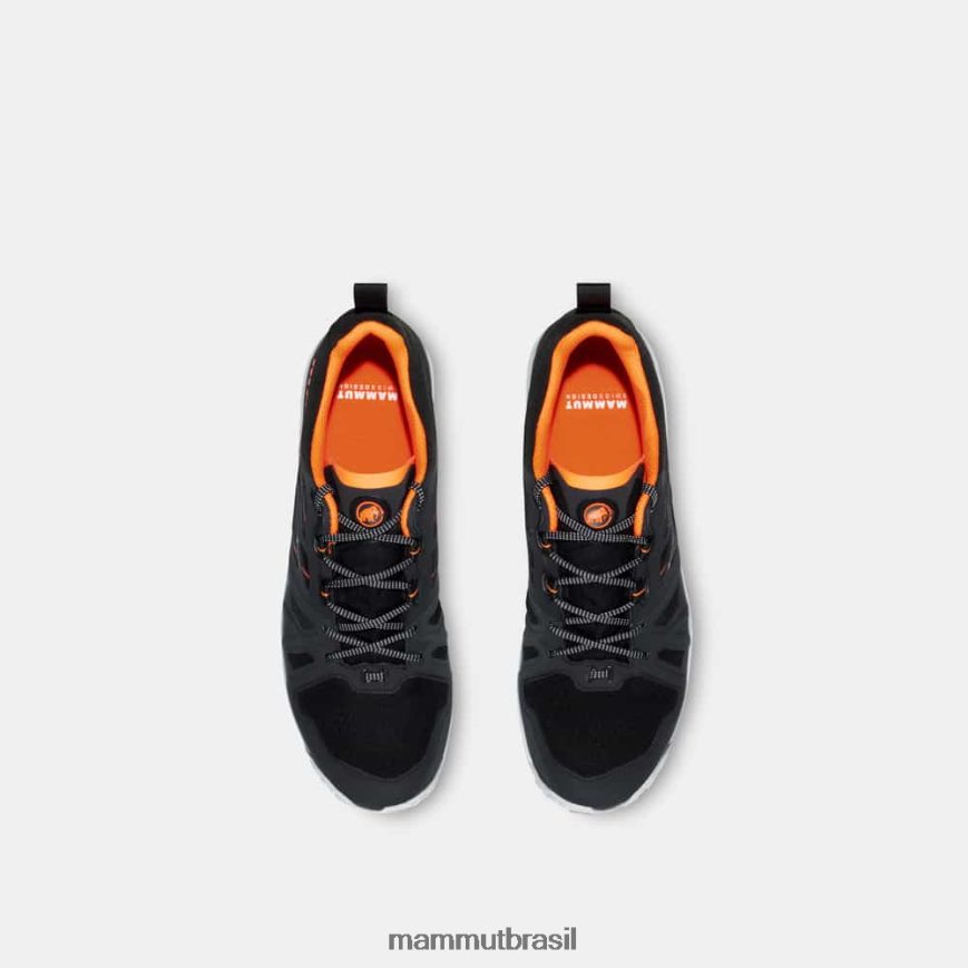 saentis low gtx homens TZF08F324 Mammut calçados preto-laranja vibrante