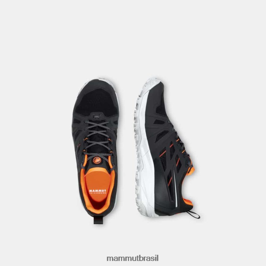 saentis low gtx homens TZF08F324 Mammut calçados preto-laranja vibrante