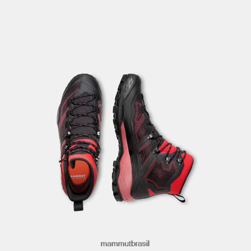 ducan high gtx homens TZF08F1220 Mammut calçados preto-escuro picante