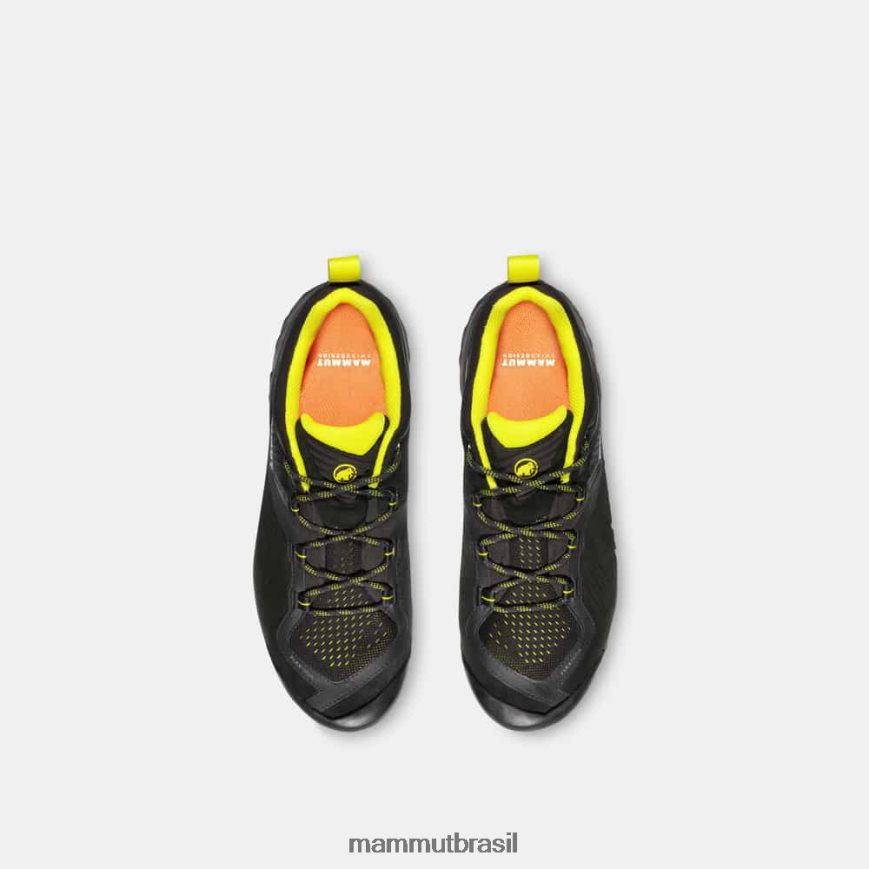 sapuen low gtx homens TZF08F1229 Mammut calçados preto-escuro em chamas