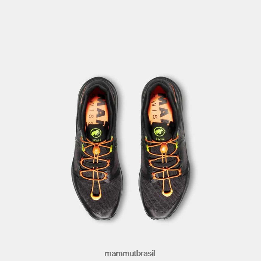 sertig tr baixo homens TZF08F315 Mammut calçados tangerina preto-escuro