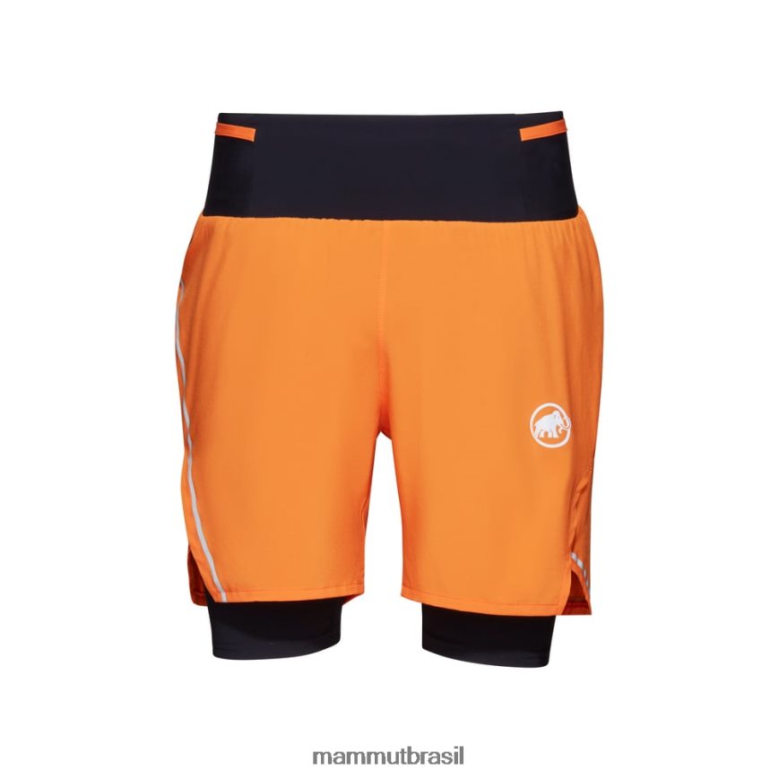 aenergy tr 2 em 1 shorts homens TZF08F974 Mammut roupas escuro tangerina-preto