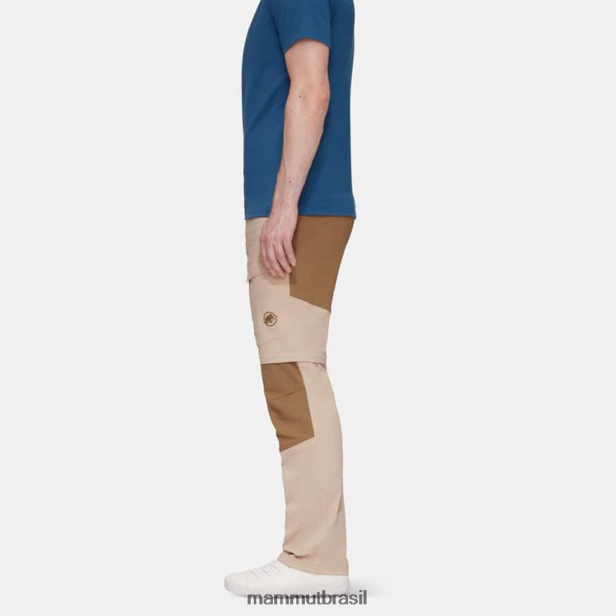 calça zinal híbrida com zíper homens TZF08F1101 Mammut roupas savana-areia escura