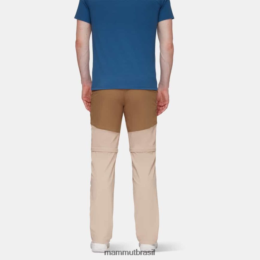 calça zinal híbrida com zíper homens TZF08F1101 Mammut roupas savana-areia escura