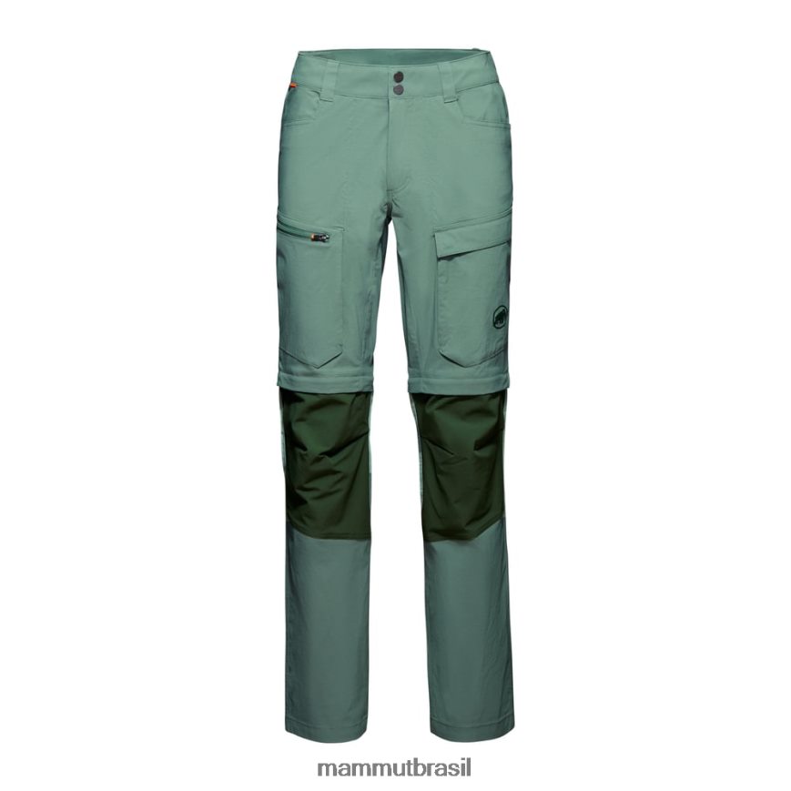 calça zinal híbrida com zíper homens TZF08F1102 Mammut roupas madeiras de jade escuras