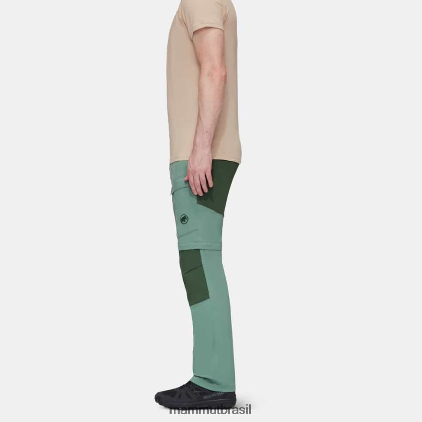 calça zinal híbrida com zíper homens TZF08F1102 Mammut roupas madeiras de jade escuras