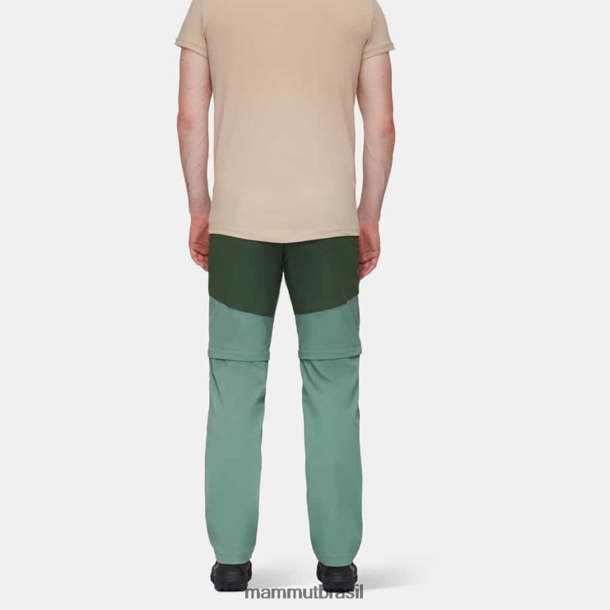 calça zinal híbrida com zíper homens TZF08F1102 Mammut roupas madeiras de jade escuras