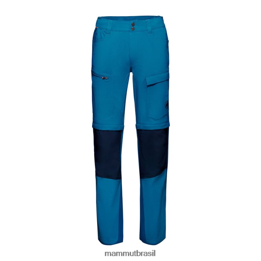 calça zinal híbrida com zíper homens TZF08F1103 Mammut roupas gelo marinho profundo
