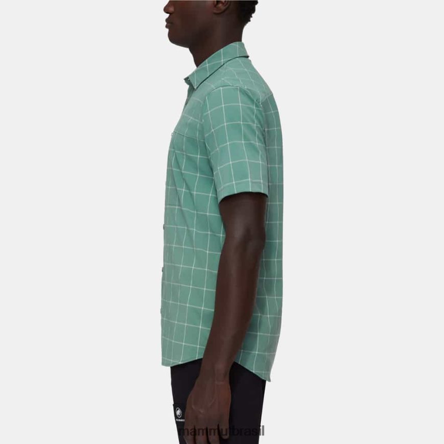 camisa de montanha homens TZF08F171 Mammut roupas jade-jade escuro