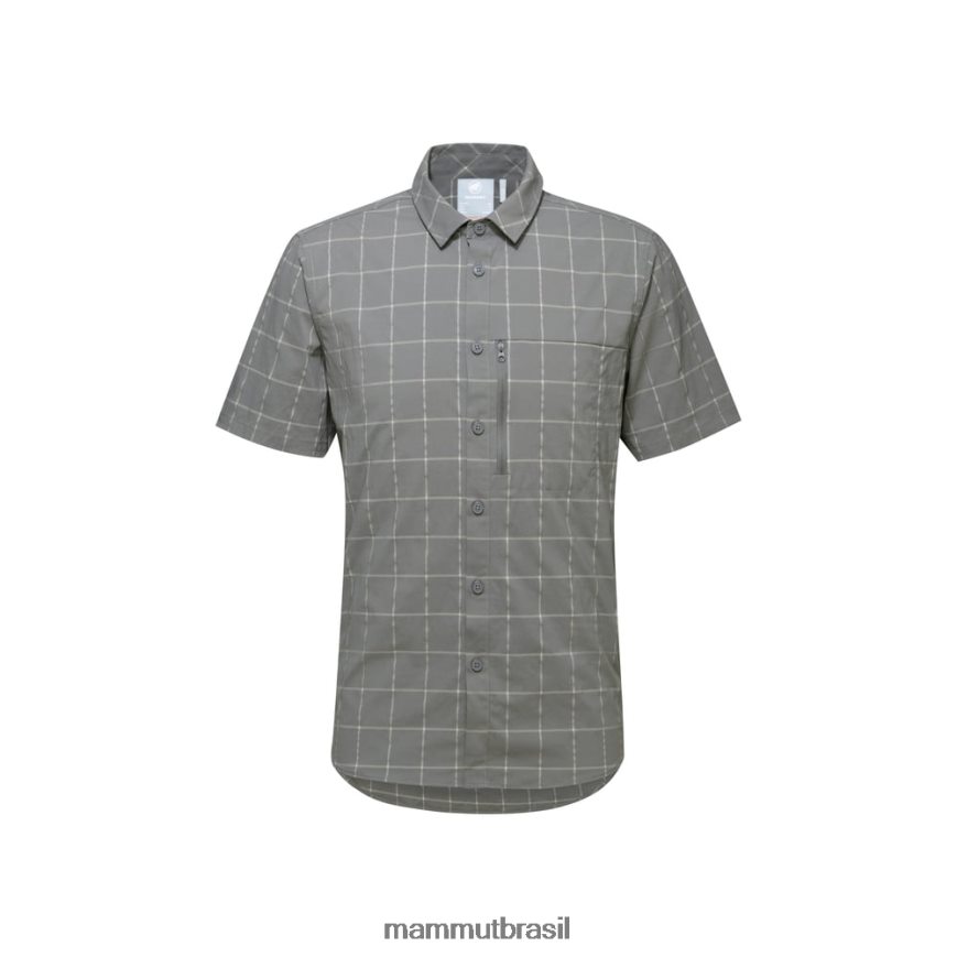 camisa de montanha homens TZF08F948 Mammut roupas granito-titânio