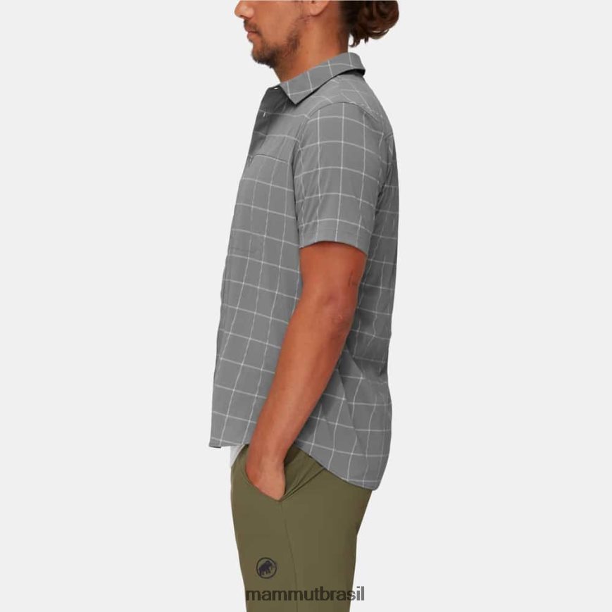 camisa de montanha homens TZF08F948 Mammut roupas granito-titânio