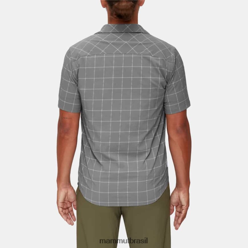 camisa de montanha homens TZF08F948 Mammut roupas granito-titânio