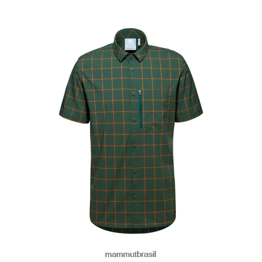 camisa de montanha homens TZF08F950 Mammut roupas madeiras-tangerina escura