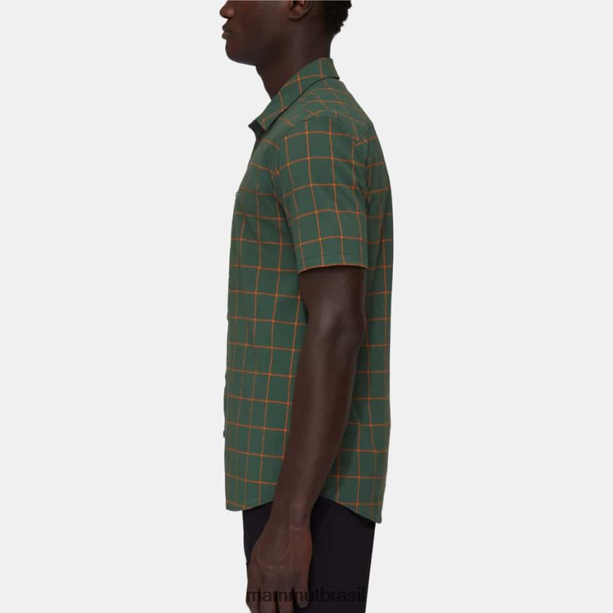 camisa de montanha homens TZF08F950 Mammut roupas madeiras-tangerina escura