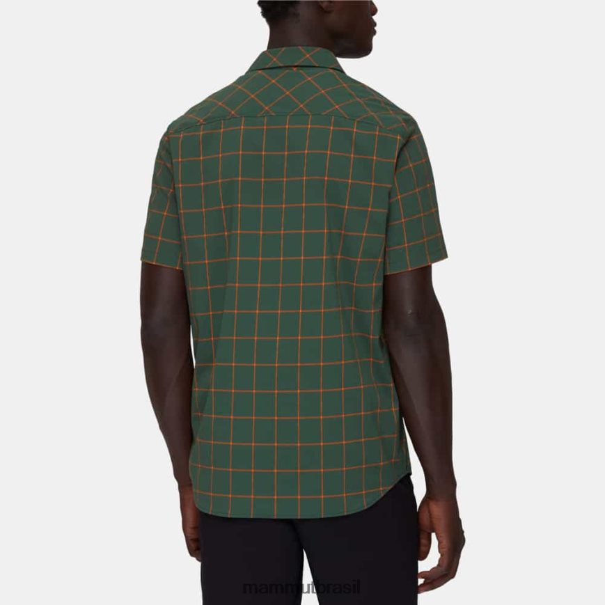 camisa de montanha homens TZF08F950 Mammut roupas madeiras-tangerina escura