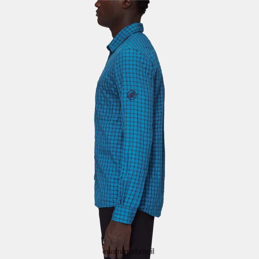 camisa manga longa lenni homens TZF08F916 Mammut roupas gelo marinho profundo