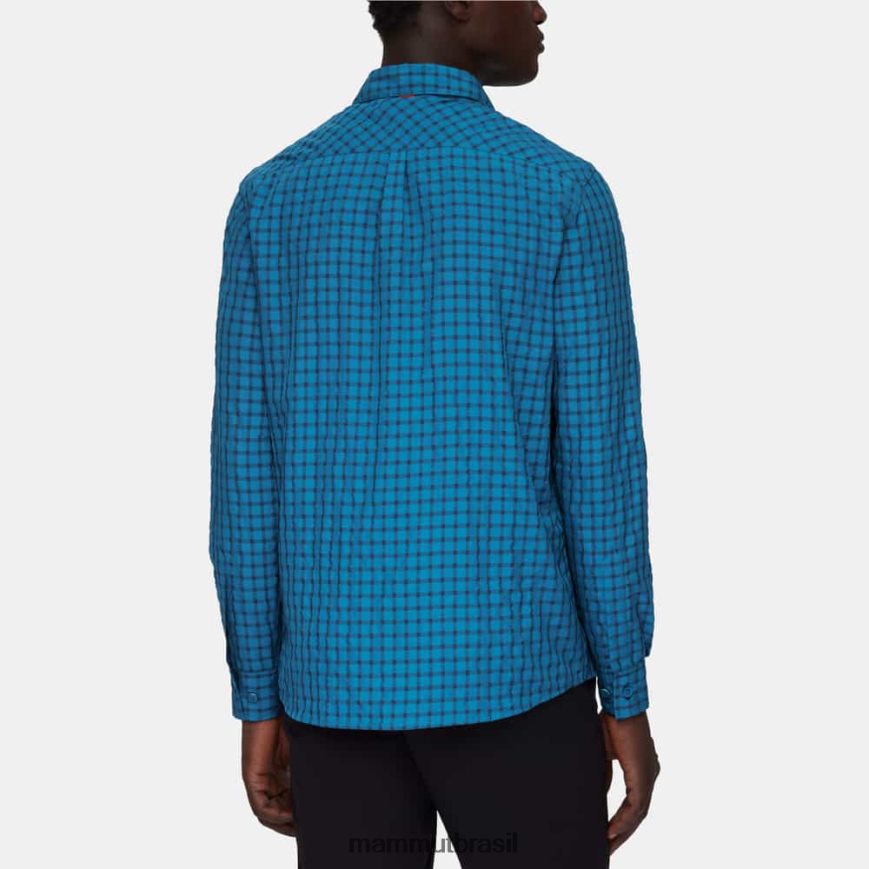 camisa manga longa lenni homens TZF08F916 Mammut roupas gelo marinho profundo