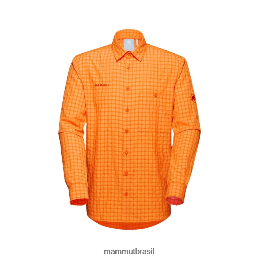 camisa manga longa lenni homens TZF08F917 Mammut roupas tangerina-tangerina escura