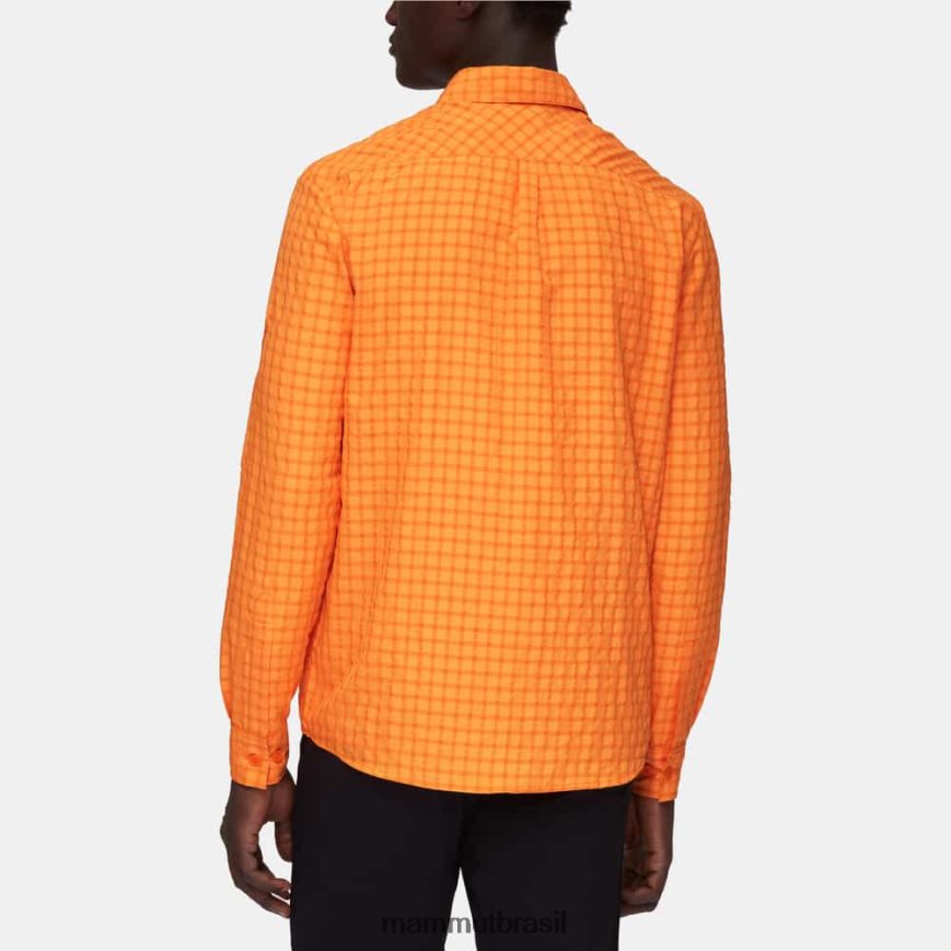 camisa manga longa lenni homens TZF08F917 Mammut roupas tangerina-tangerina escura