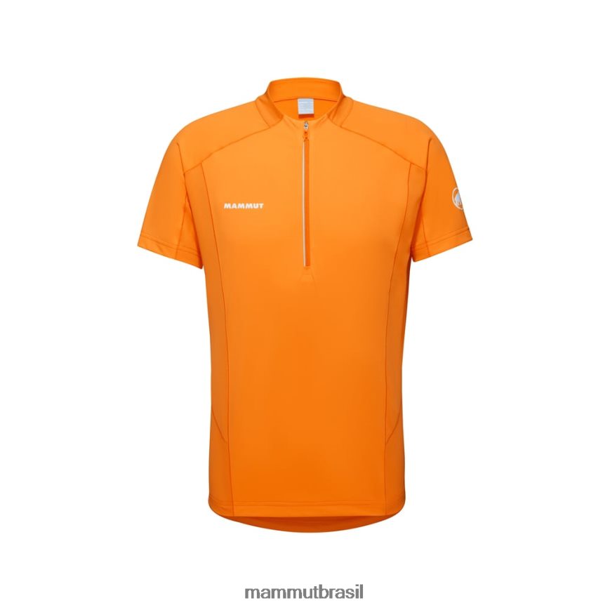 camiseta aenergy fl com meio zíper homens TZF08F852 Mammut roupas tangerina-tangerina escura