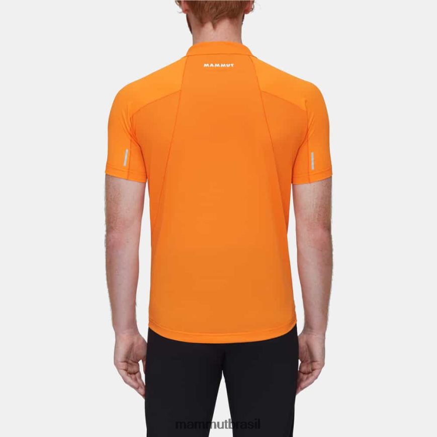 camiseta aenergy fl com meio zíper homens TZF08F852 Mammut roupas tangerina-tangerina escura