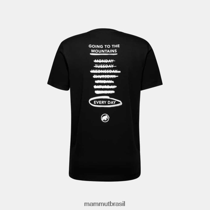 camiseta básica todos os dias homens TZF08F114 Mammut roupas preto