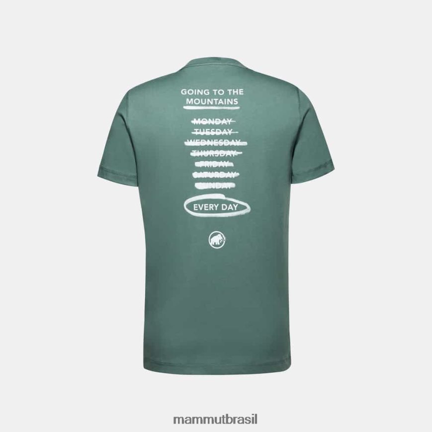 camiseta básica todos os dias homens TZF08F813 Mammut roupas jade escuro