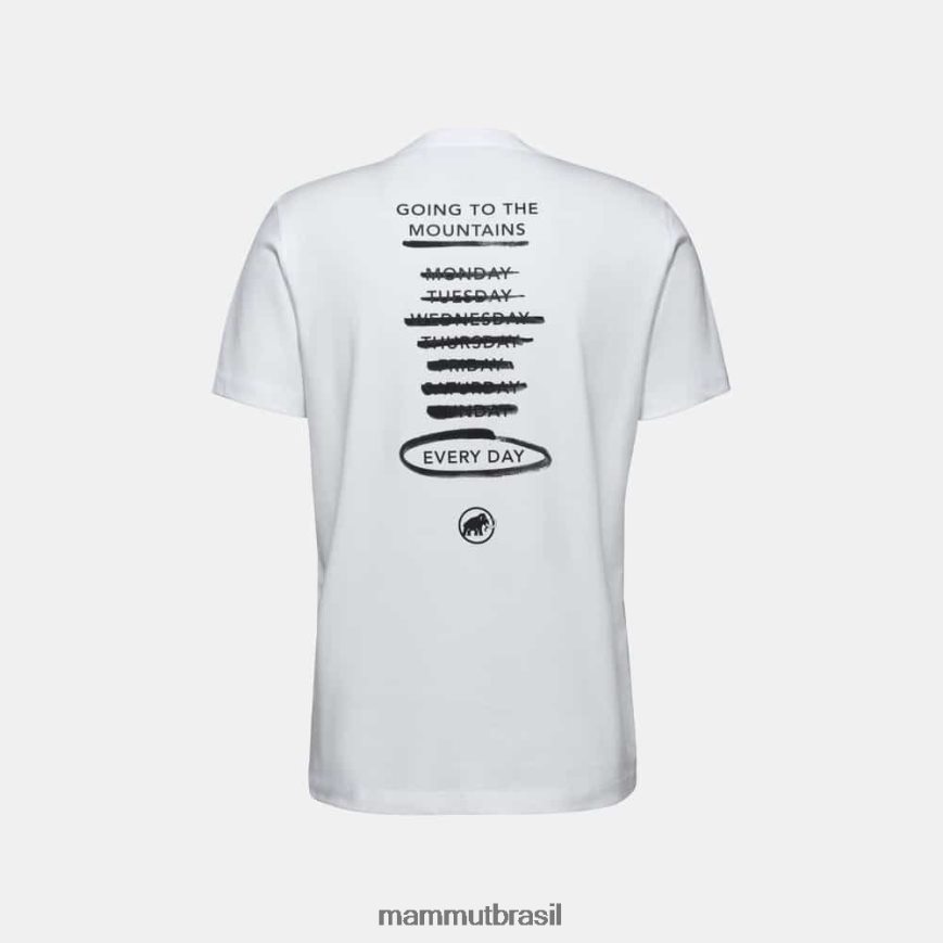 camiseta básica todos os dias homens TZF08F814 Mammut roupas branco