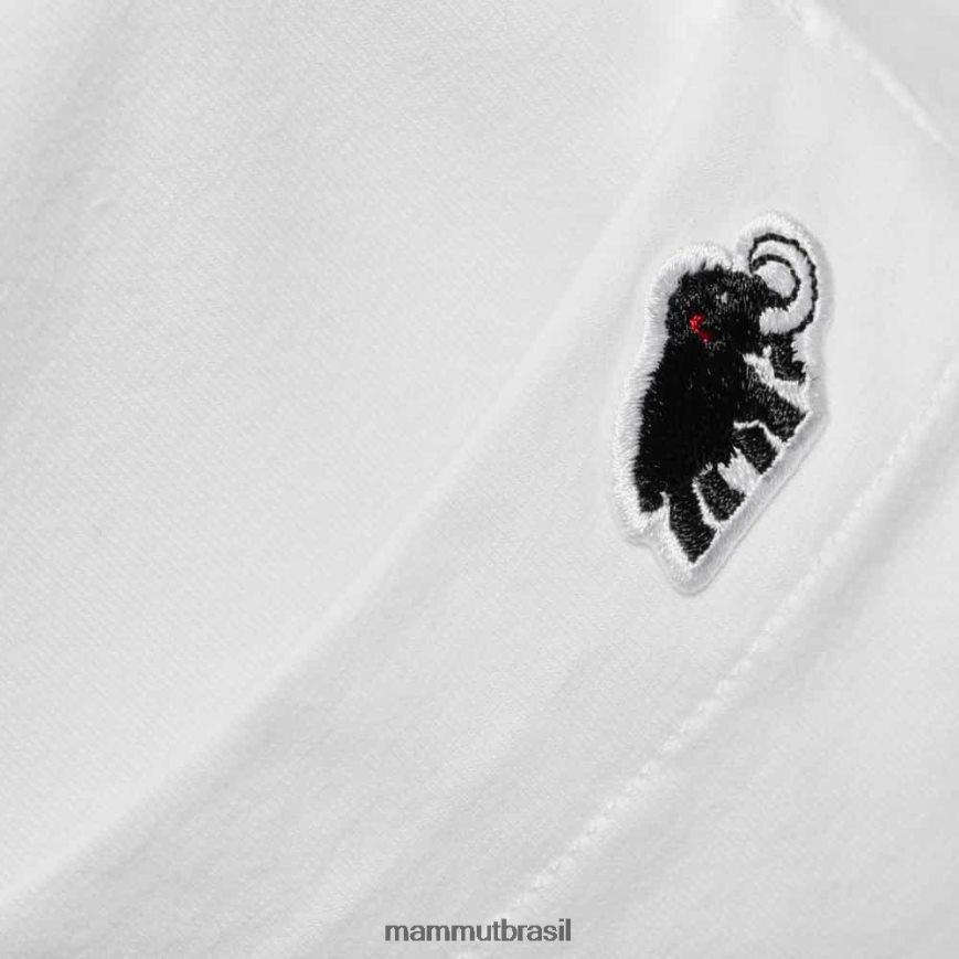 camiseta com bolso off mountain homens TZF08F107 Mammut roupas branco