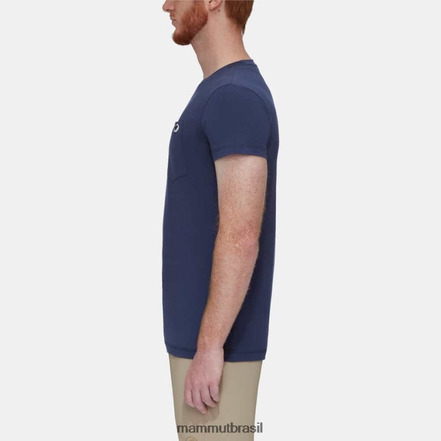 camiseta com bolso off mountain homens TZF08F801 Mammut roupas marinho