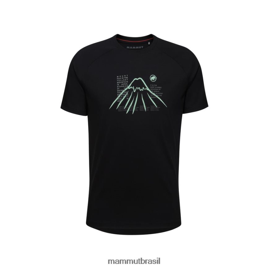 camiseta montanha fujiyama homens TZF08F247 Mammut roupas preto