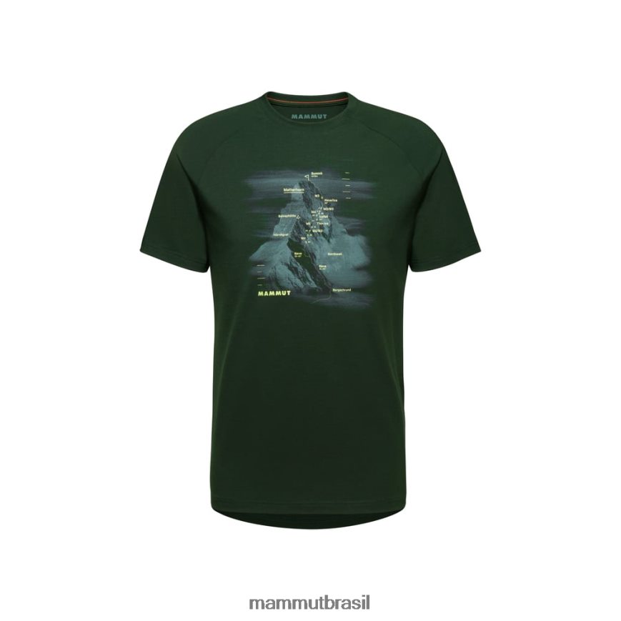 camiseta montanha hrnligrat homens TZF08F673 Mammut roupas bosques