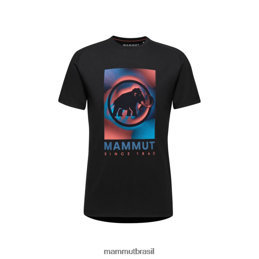 camiseta trovat homens TZF08F147 Mammut roupas preto