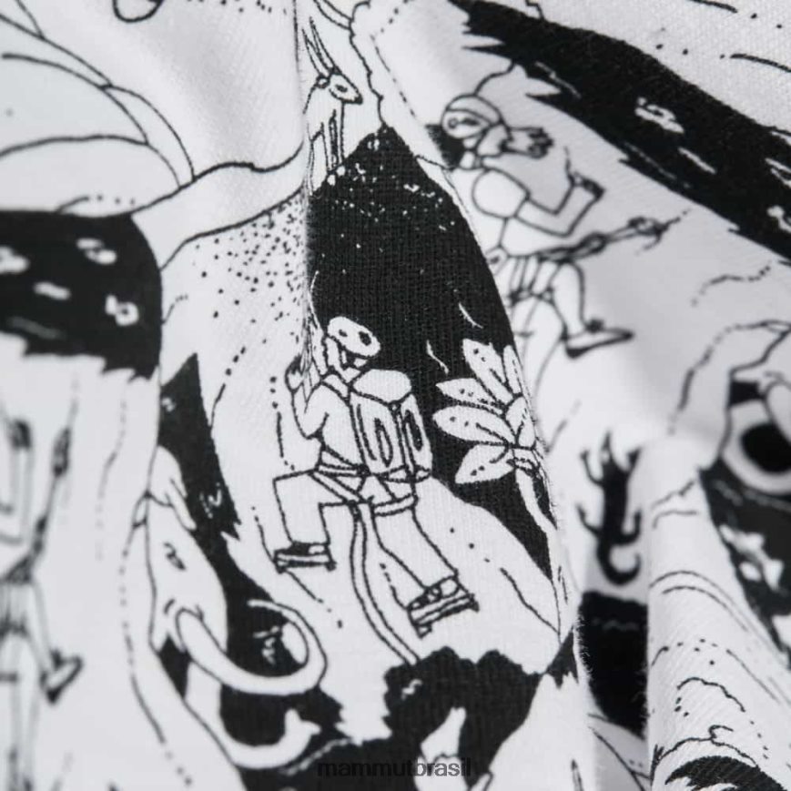 cena de escalada de camiseta massone homens TZF08F258 Mammut roupas Branco preto