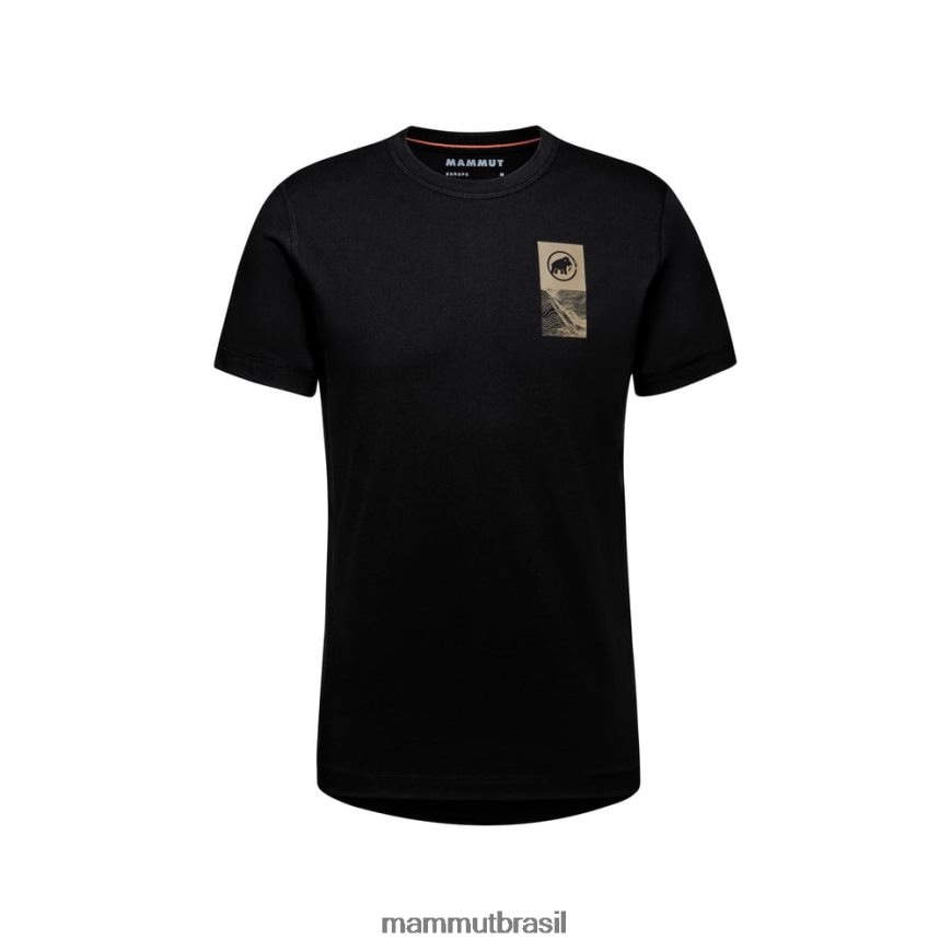 emblema de camiseta principal homens TZF08F113 Mammut roupas preto