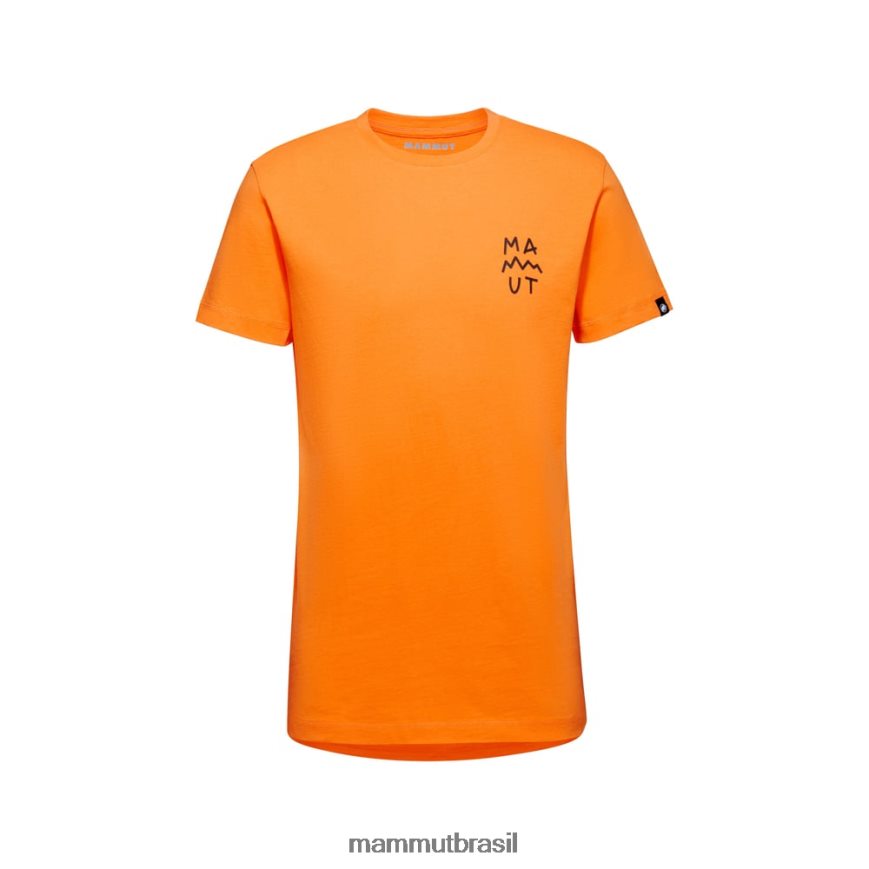 letras de camiseta massone homens TZF08F807 Mammut roupas tangerina escura
