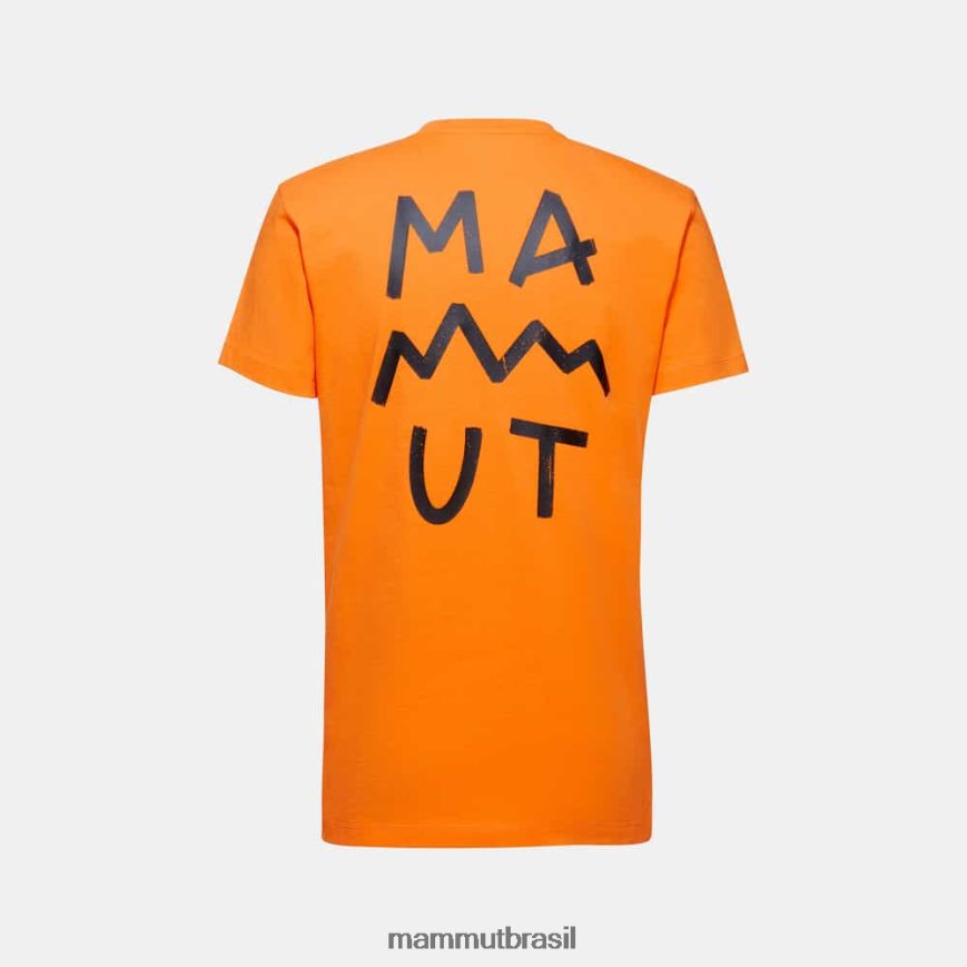 letras de camiseta massone homens TZF08F807 Mammut roupas tangerina escura