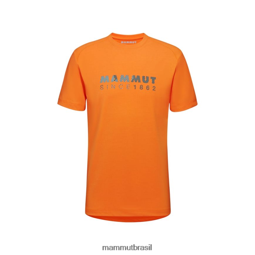 logotipo da camiseta trovat homens TZF08F882 Mammut roupas tangerina escura