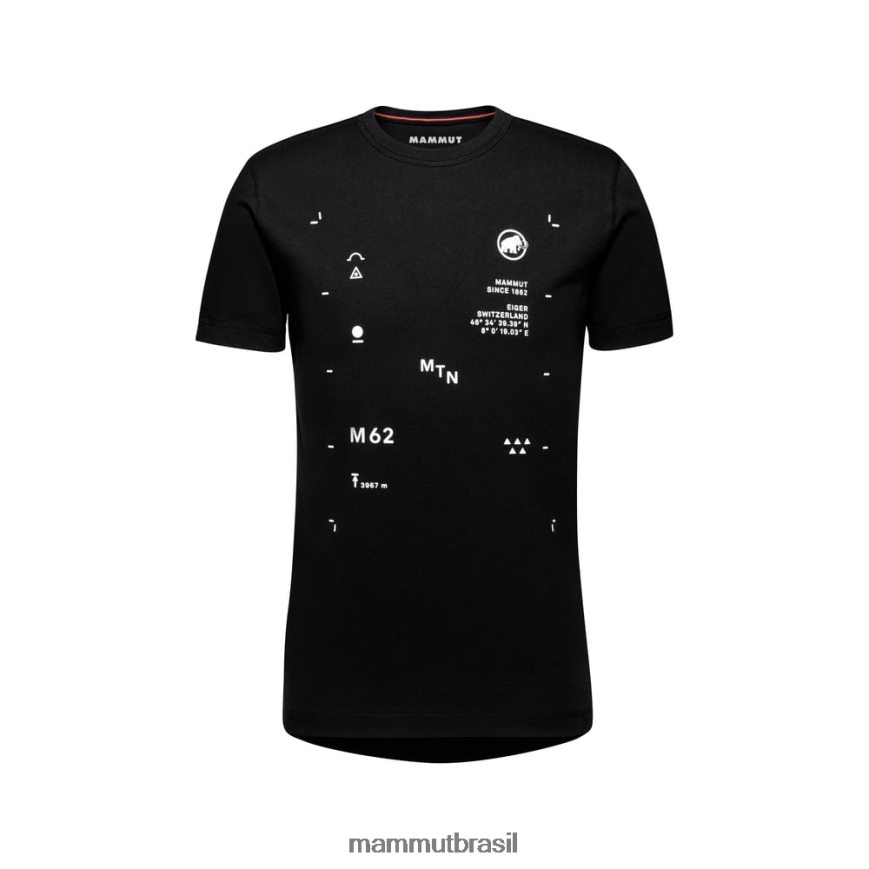 pico de camiseta core homens TZF08F252 Mammut roupas preto