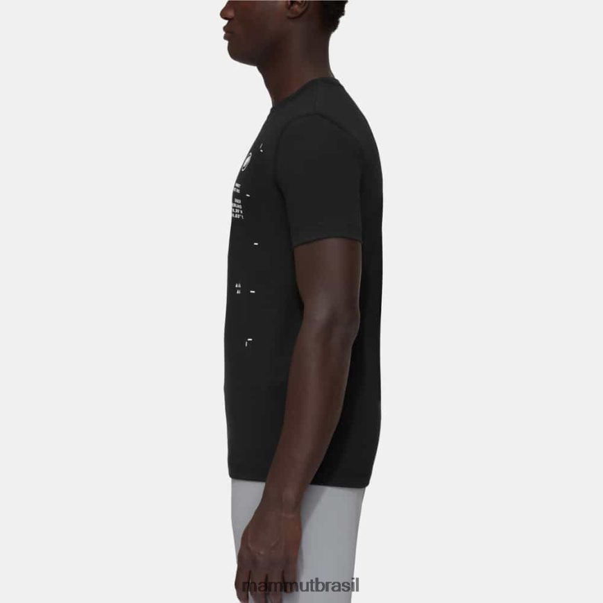 pico de camiseta core homens TZF08F252 Mammut roupas preto