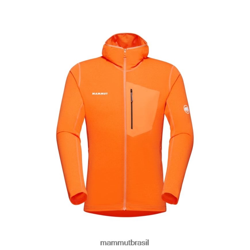 Jaqueta com capuz aenergy light ml homens TZF08F627 Mammut roupas tangerina