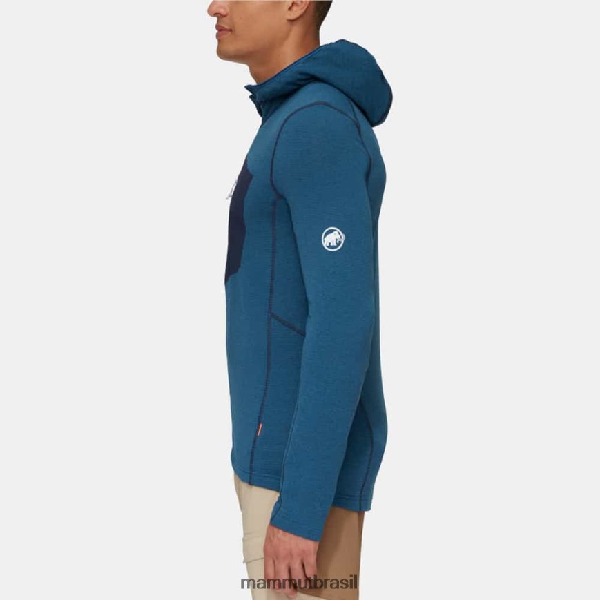 Jaqueta com capuz aenergy light ml homens TZF08F629 Mammut roupas gelo marinho profundo