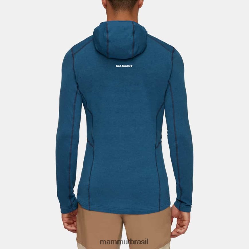 Jaqueta com capuz aenergy light ml homens TZF08F629 Mammut roupas gelo marinho profundo