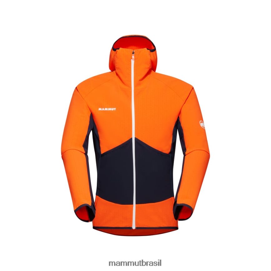 Jaqueta com capuz híbrido eiger speed ml homens TZF08F92 Mammut roupas arumita-noite