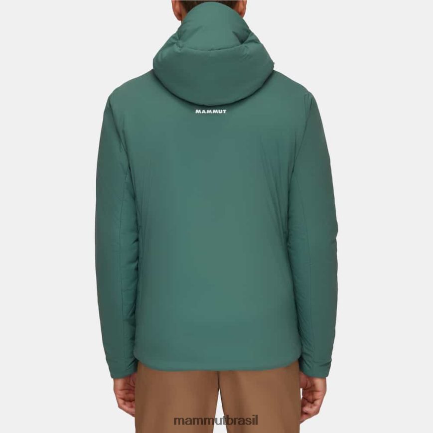 Rime em jaqueta com capuz flexível homens TZF08F73 Mammut roupas jade escuro