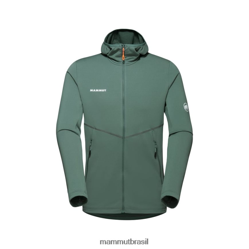 jaqueta com capuz aconcagua light ml homens TZF08F993 Mammut roupas jade escuro