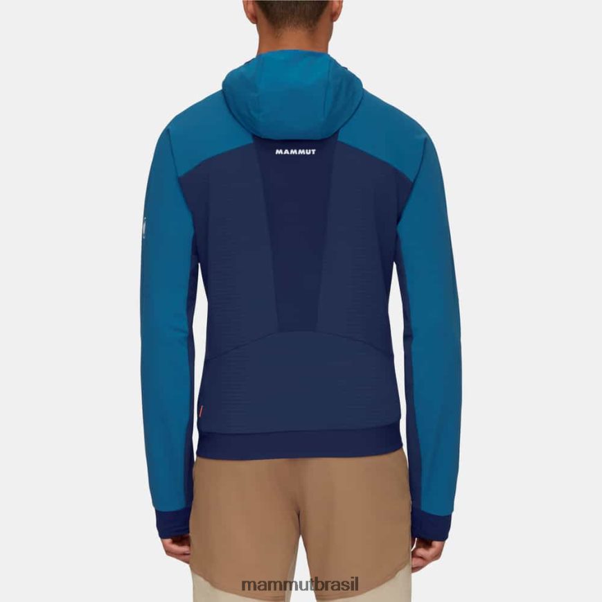 jaqueta com capuz aenergy so hybrid homens TZF08F663 Mammut roupas gelo marinho profundo