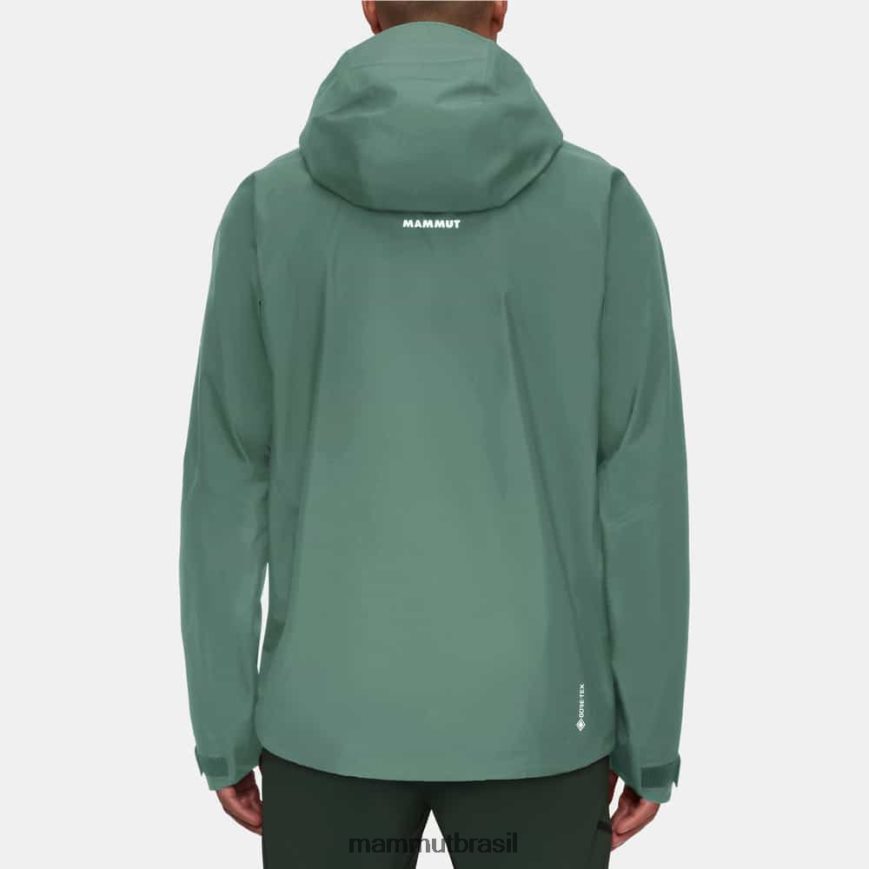 jaqueta com capuz crater iv hs homens TZF08F13 Mammut roupas jade escuro