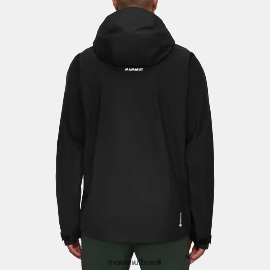jaqueta com capuz crater iv hs homens TZF08F662 Mammut roupas preto