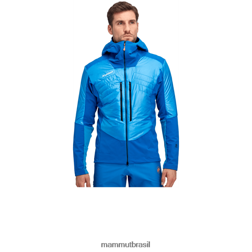 jaqueta com capuz eisfeld so hybrid homens TZF08F685 Mammut roupas azurit